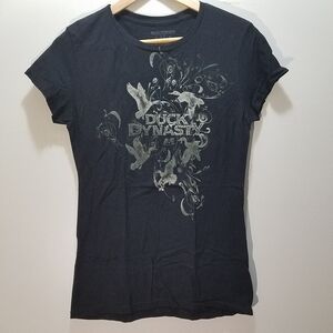 Duck Dynasty Juniors Women's Black Graphic Shirt XL Commander Revival